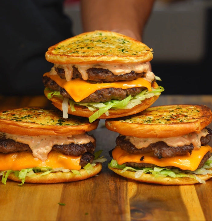 Garlic Bread Cheeseburgers