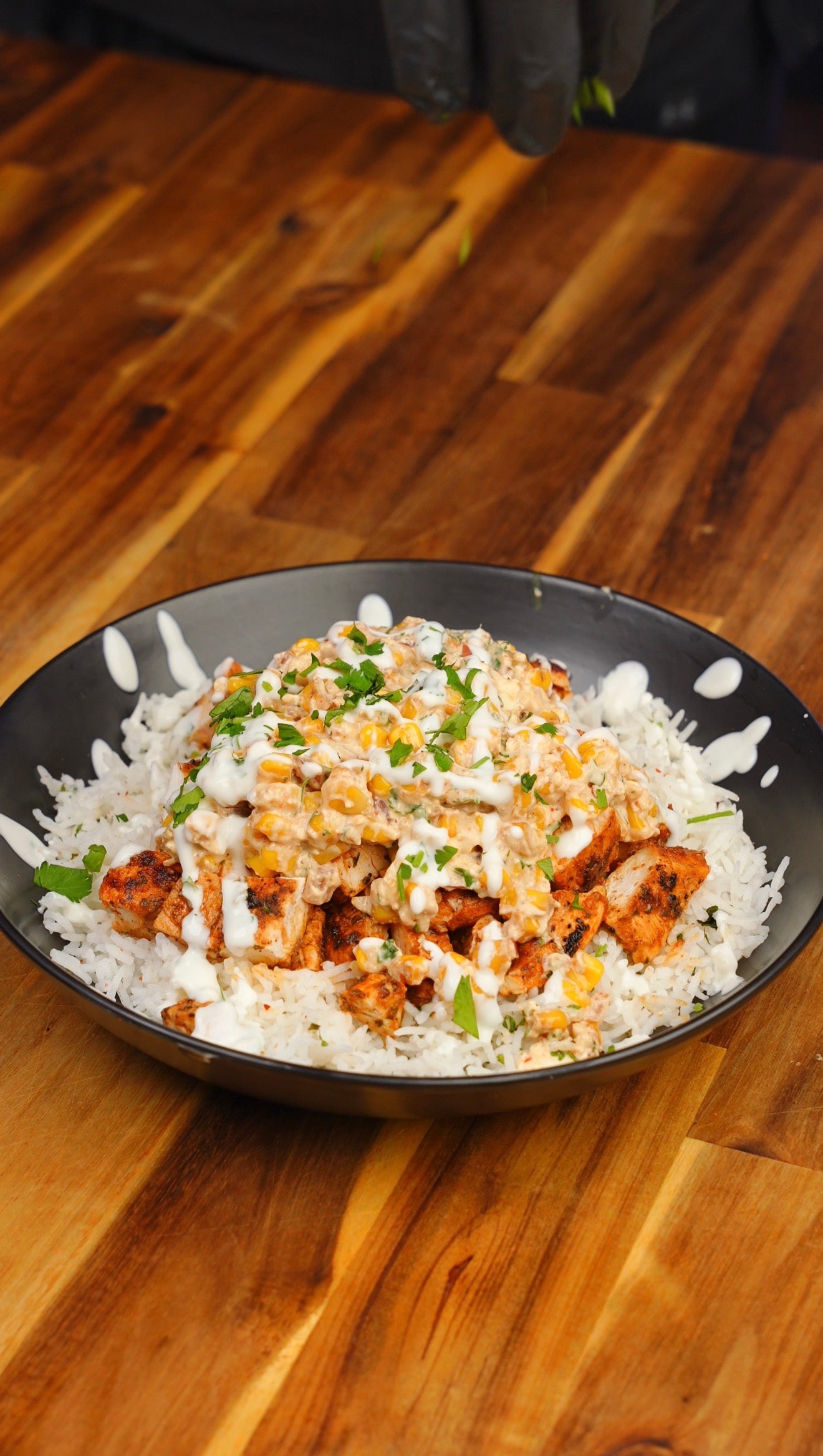 street corn chicken bowls