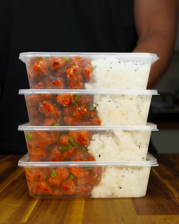 korean popcorn chicken & rice