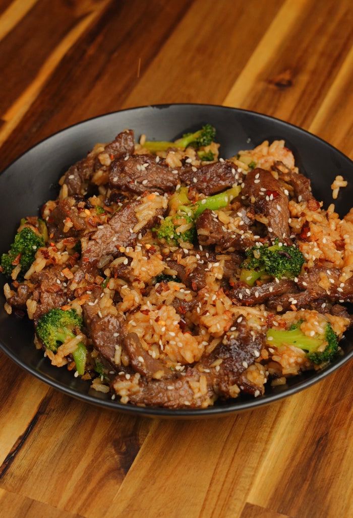 Beef and broccoli fried rice