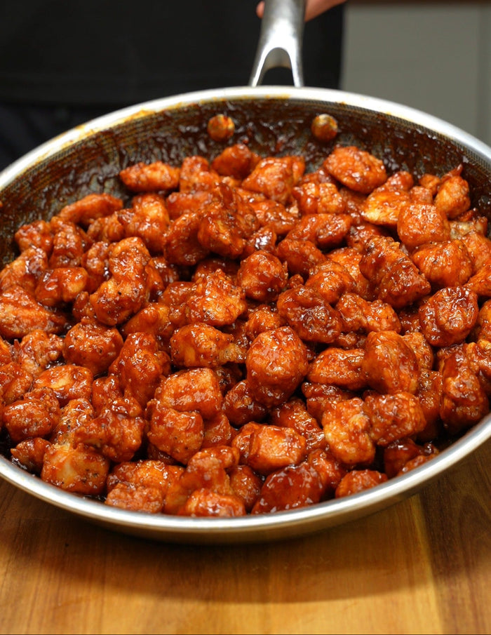 crispy Korean popcorn chicken & rice
